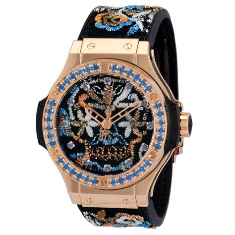 Hublot Big Bang Broderie Sugar Skull Gold Watch 